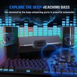 FIFINE RGB Wired Bluetooth Gaming Speaker with Subwoofer