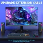 RGB Wired PC Soundbar with Subwoofer Speakers