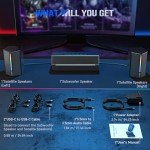 FIFINE RGB Wired Bluetooth Gaming Speaker with Subwoofer