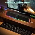 Wired RGB Bluetooth Gaming Sound Bar Speakers
