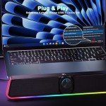 Wired RGB Bluetooth Gaming Sound Bar Speakers