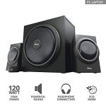 Yuri 2.1 Wooden Subwoofer Speaker Set - Black