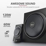 Yuri 2.1 Wooden Subwoofer Speaker Set - Black