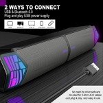 Smalody 2-in-1 Bluetooth PC Speaker with RGB Lights