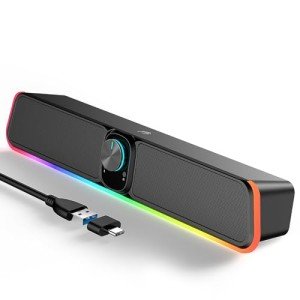 Wired RGB Bluetooth Gaming Sound Bar Speakers