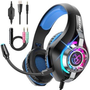 Tatybo RGB Gaming Headset with Noise Cancelling Microphone