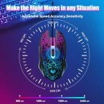 Ergonomic Wired Gaming Mouse with LED Lighting