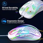 JYCSTE RGB Wired Gaming Mouse with Adjustable DPI