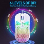 JYCSTE RGB Wired Gaming Mouse with Adjustable DPI