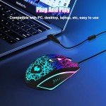Ergonomic Wired Gaming Mouse with LED Lighting