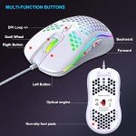 JYCSTE RGB Wired Gaming Mouse with Adjustable DPI