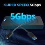 SABRENT Tool-Free 2.5" SSD Enclosure with USB Cable