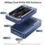 40Gbps Dual-Bay M.2 NVMe SSD Enclosure