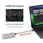Qwiizlab Thunderbolt USB4 SSD Enclosure, 8TB Support