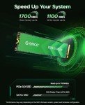 ORICIO 128GB M.2 NVMe SSD - 1700MB/s Speed