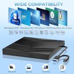 Aumdie USB 3.0 External CD/DVD Drive with Slots