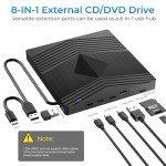 Aumdie USB 3.0 External CD/DVD Drive with Slots