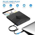Aumdie USB 3.0 External CD/DVD Drive with Slots