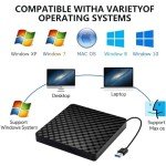 Portable USB 3.0 CD/DVD Drive for Laptops