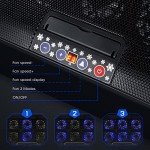 Ergonomic Laptop Cooling Pad with 6 Quiet Fans