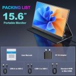 COOLHOOD 15.6" Portable 1080P External Monitor