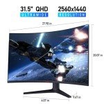 KOORUI 32" QHD Curved Gaming Monitor, 170Hz