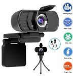 1080P HD Webcam with Microphone for Gaming