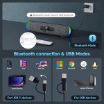 Soulion USB-C Bluetooth Soundbar with LED Lights