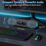 Soulion USB-C Bluetooth Soundbar with LED Lights