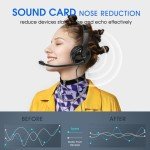 USB Headset with Microphone for Gaming and Office