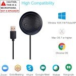 360° USB Microphone for Gaming and Meetings
