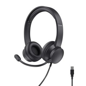 Trust USB Headset with Adjustable Microphone and Cable