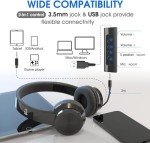 Noise Cancelling USB Headset with Microphone