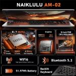 NAIKLULU 16" Gaming Laptop with R-7 Processor