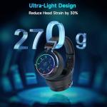 KAPEYDESI 2.4GHz Wireless RGB Gaming Headset