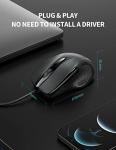 TECKNET 6400 DPI Ergonomic Wired Gaming Mouse