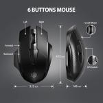 INPHIC Rechargeable Wireless Mouse with USB Receiver