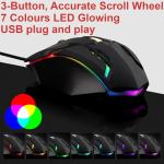 RGB Wired Optical Mouse for Gaming and Work