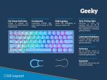 Geeky GK61 Hot Swappable 60% Gaming Keyboard