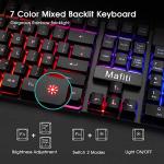 Mafiti RK101 Rainbow Backlit Gaming Keyboard & Mouse Set