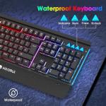 KOORUI Wired LED Gaming Keyboard with 104 Keys