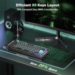 TECKNET RGB Compact Wired Gaming Keyboard