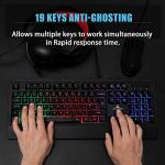 LYCANDER Wired Gaming Keyboard with Rainbow Backlight