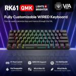 RK Royal Kludge RK61 60% Wired Gaming Keyboard