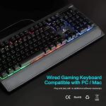 LYCANDER Wired Gaming Keyboard with Rainbow Backlight