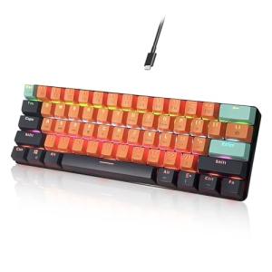 Compact 60% RGB Mechanical Keyboard with Red Switches