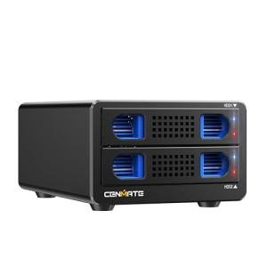 CENMATE Dual Bay Hard Drive Enclosure with Cooling Fan