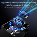 CENMATE Dual Bay Hard Drive Enclosure with Cooling Fan