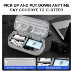 Teskyer Portable Tech Organizer Bag - Light Grey