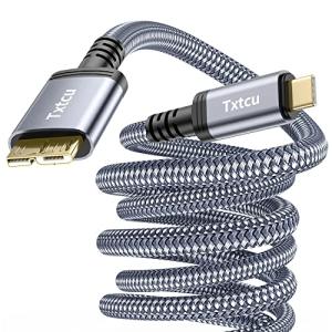 USB C Hard Drive Cable - 0.3m Braided Sync